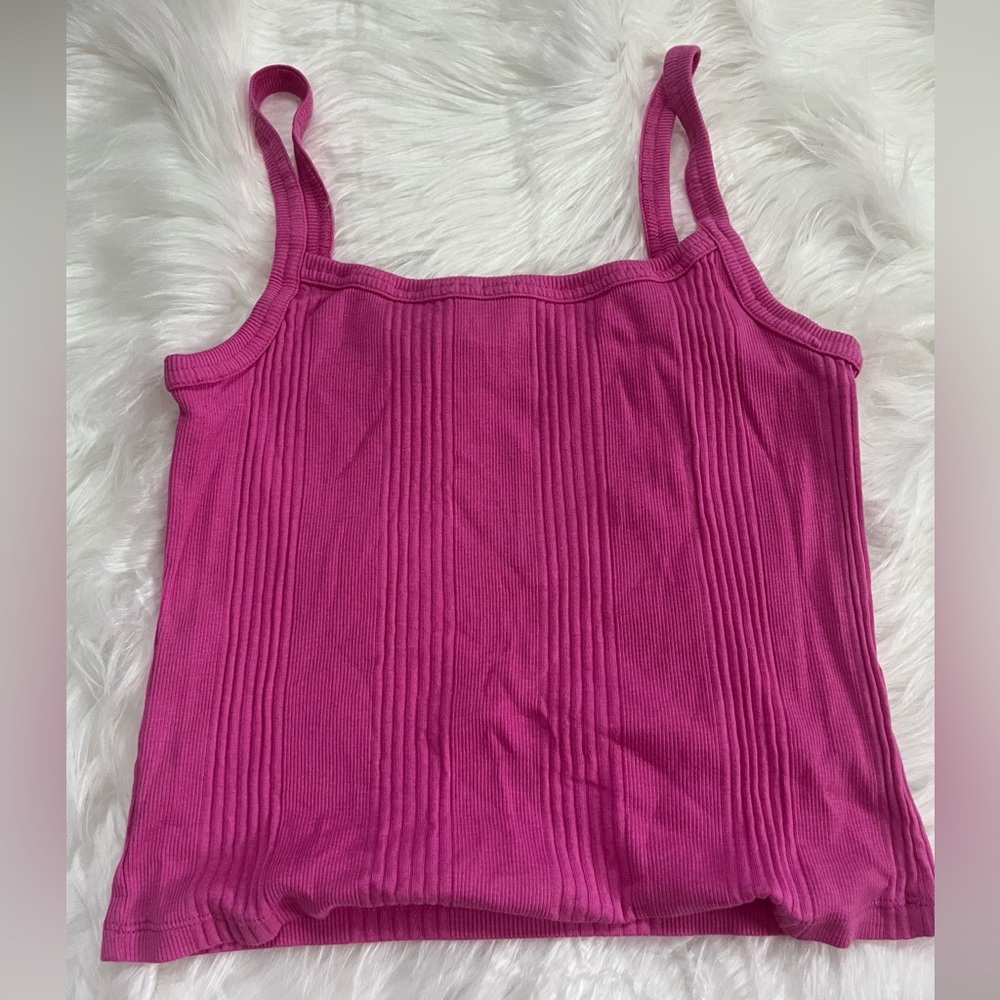 PINK Victoria's Secret Fuchsia Ribbed Camisole